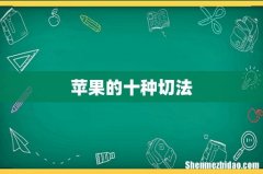 苹果的十种切法