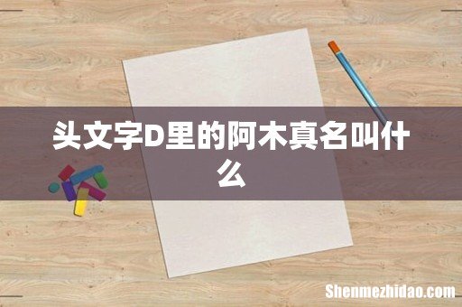 头文字D里的阿木真名叫什么