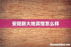 安阳新大地宾馆怎么样