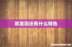 双龙洞还有什么特色