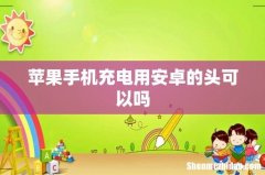 苹果手机充电用安卓的头可以吗