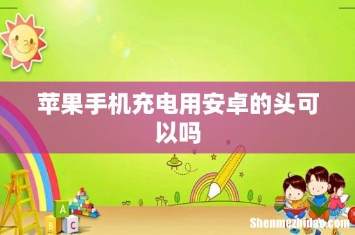 苹果手机充电用安卓的头可以吗