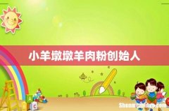 小羊墩墩羊肉粉创始人