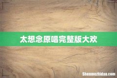 太想念原唱完整版大欢