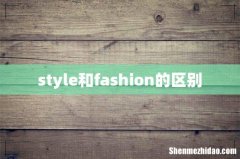 style和fashion的区别