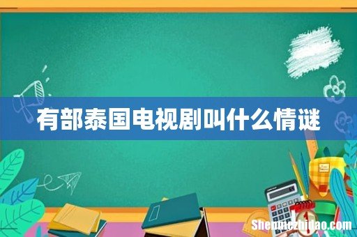 有部泰国电视剧叫什么情谜