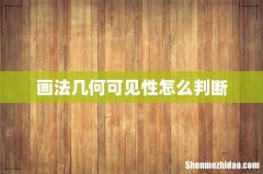 画法几何可见性怎么判断