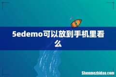 5edemo可以放到手机里看么