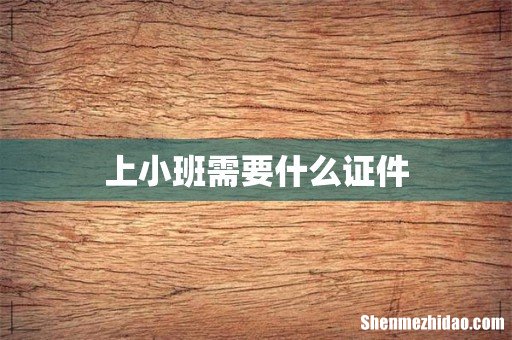 上小班需要什么证件