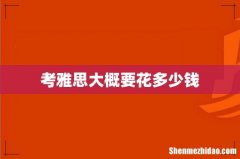 考雅思大概要花多少钱