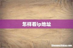 怎样看ip地址