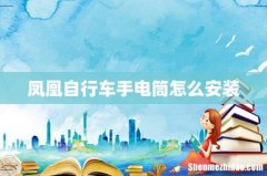 凤凰自行车手电筒怎么安装