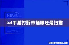 lol手游打野带插眼还是扫描