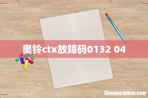 奥铃ctx故障码0132 04