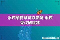 水芹菜怀孕可以吃吗 水芹菜过敏症状