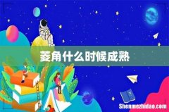 菱角什么时候成熟