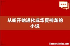 从蛇开始进化成华夏神龙的小说