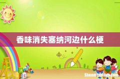 香味消失塞纳河边什么梗