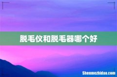 脱毛仪和脱毛器哪个好