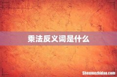 乘法反义词是什么