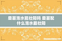 桑葚泡水能壮阳吗 桑葚配什么泡水最壮阳