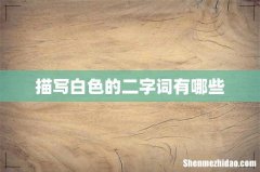 描写白色的二字词有哪些