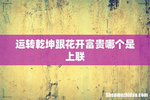 运转乾坤跟花开富贵哪个是上联