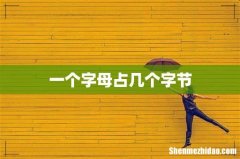 一个字母占几个字节