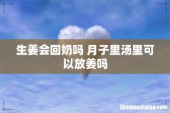 生姜会回奶吗 月子里汤里可以放姜吗