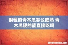 很硬的青木瓜怎么催熟 青木瓜硬的能直接吃吗
