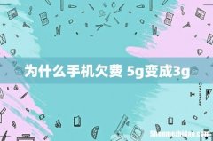 为什么手机欠费 5g变成3g