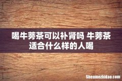 喝牛蒡茶可以补肾吗 牛蒡茶适合什么样的人喝
