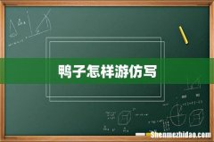 鸭子怎样游仿写