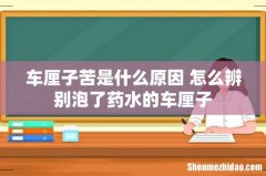 车厘子苦是什么原因 怎么辨别泡了药水的车厘子
