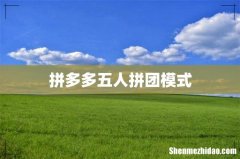 拼多多五人拼团模式