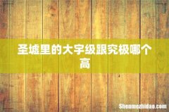 圣墟里的大宇级跟究极哪个高