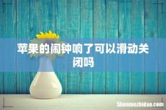 苹果的闹钟响了可以滑动关闭吗