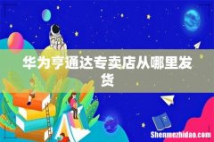 华为亨通达专卖店从哪里发货