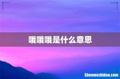 哦哦哦是什么意思