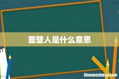 面壁人是什么意思