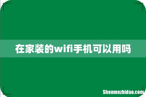 在家装的wifi手机可以用吗
