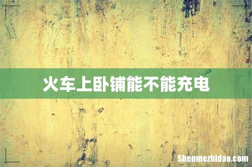 火车上卧铺能不能充电