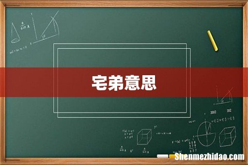 宅弟意思