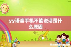 yy语音手机不能说话是什么原因