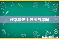还字是左上包围的字吗