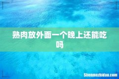 熟肉放外面一个晚上还能吃吗