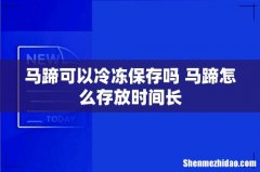 马蹄可以冷冻保存吗 马蹄怎么存放时间长