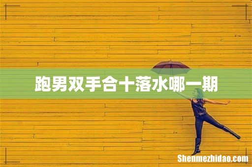 跑男双手合十落水哪一期