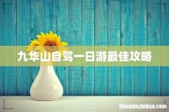 九华山自驾一日游最佳攻略