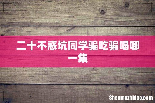 二十不惑坑同学骗吃骗喝哪一集